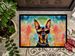 Doberman Pinscher Hippie Dawg Doormat Front Door Mat Indoor Outdoor Rugs For Entryway, Non Slip Washable Low Pile, 24H X 36W_maomaolike.com