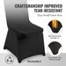 20PCS Stretch Spandex Non-Slip Chair Covers - Universal Fit, Washable Slipcovers For Wedding, Party, Banquet, Celebration & Dining (Black)_maomaolike.com