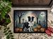 Border Collie Spooky Halloween Doormat Front Door Mat Indoor Outdoor Rugs For Entryway, Non Slip Washable Low Pile, 24H X 36W_maomaolike.com