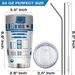 20Oz R2-D2 Robot Print Stainless Steel Vacuum Double Walled Insulated Tumbler With Straw And Lid Keep Cold Hot Drink Car_maomaolike.com