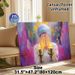 Candlelit Prayer Painting Poster, Vibrant Impressionist-style Poster, Emotive Artwork Featuring Figure With Headscarf By Lit Candles, Artistic Decor_maomaolike.com