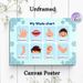 Wudu Chart Painting Poster, Light Blue Cartoon-style Poster, Clear Step-by-step Islamic Ablution Guide, Suitable For Bathroom And Religious Practice_maomaolike.com