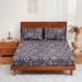 Dark Floral Luxury Polyester Skin Friendly Bed Mattress Protector Fitted Sheet_maomaolike.com