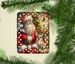 Chihuahua And Santa Claus Porcelain Ornament Christmas Tree Hanging Decorations For Home Christmas Holiday, Rectangle, Gift, Multicolor_maomaolike.com