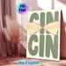Cin Cin Martini Painting Poster, Soft-toned Minimalist Typography & Martini Glass Graphic Poster, Stylish Beverage-themed Decor Ideal For Home Bar_maomaolike.com
