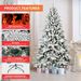 6ft PVC&PE Flocking Hinged Tree Environmentally Friendly Fireproof Artificial Christmas Flocked Tree_maomaolike.com