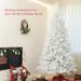 Artificial Christmas Tree, Unlit Xmas Tree With Branch Tips, Auto Open, Steel Base, Holiday Décor For Home Office, White_maomaolike.com