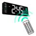 16inch Large Screen Function Display Nordic Digital Simple Living Room LED Wall Clock 6626_maomaolike.com