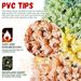 7.5ft PVC Rainbow Flocking Tree_maomaolike.com