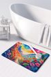 Geraniums In Color Memory Foam Kitchen Mat Machine Washable Anti-Fatigue Mat Cushion Comfort Bath Mat Or Kitchen Rug_maomaolike.com