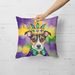 Jack Russell Terrier King Of Mardi Gras Throw Pillow Machine Washable, Indoor Outdoor Decorative Pillow For Couch, Bed Or Patio, 18Hx18W_maomaolike.com