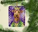 Irish Terrier King Of Mardi Gras Porcelain Ornament Christmas Tree Hanging Decorations For Home Christmas Holiday, Rectangle, Gift, Multicolor_maomaolike.com