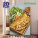 Vietnamese Shrimp Crepe Painting Poster, Vibrant Realistic Oil Painting Style Poster, Detailed Savory Food Artwork Ideal For Restaurant, Kitchen_maomaolike.com