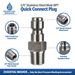 Stainless Steel Pressure Washer Quick Connect Plugs Set Of 2 | Male_maomaolike.com