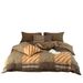 Geometric Leopard Print Plaid All-cotton Crinkled Gauze Bedding Four-piece Set, Available In Bed And Fitted Sheet_maomaolike.com