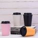 double layer water cup portable mini wheat straw coffee cup portable fashionable and simple car wheat aroma cup_maomaolike.com