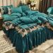 Luxury Ins-Style Bedding Collection: Exquisite Floral Embroidery,Plush Texture & Multi-Color Options , Mona Series Romance Lace Bedding Set_maomaolike.com