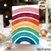 Rainbow Positive Affirmation Painting Poster, Vibrant Watercolor-style Poster, Colorful Rainbow With German Motivational Phrases, Uplifting Decor_maomaolike.com