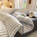 Wholesale INS Japanese Style Triangle Needle Stripe Pure Full Cotton Shell Edge Thickened Warm Brushed Four-Piece Set_maomaolike.com
