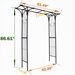 Metal Garden Arch Garden Arbor Trellis Climbing Plants Support Arch Outdoor Arch Wedding Arch Party Events Archway Black_maomaolike.com
