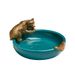 European Blue Ceramic With All Copper Creative Cigarette Tray, Living Room Ashtray, Office Decoration_maomaolike.com