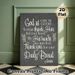 Religious Gratitude Prayer Painting Poster, Vintage Chalkboard-style Poster, Inspirational Faith-based Script With Wheat Motifs, Suitable For Dining_maomaolike.com