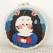 Russian Punch Needle Handmade Kit Cross Yarn Embroidery Couple_maomaolike.com