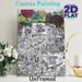 Whimsical Fantasy Market & Hot Air Balloon Painting Poster, Intricate Monochrome Detailed Bustling Scene Poster, Artistic Wall Decor For Home, Living_maomaolike.com