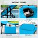 2 Piece Folding Chaise Lounge Pool Chairs With 5-level Reclining Back, Reading Hole, Side Pocket, Blue_maomaolike.com