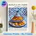 Moroccan Tajine Painting Poster, Vibrant Traditional Moroccan Cuisine Scene Poster, Features Authentic Recipe Details, Ideal For Kitchen And Dining_maomaolike.com
