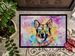 German Shepherd Hippie Dawg Doormat Front Door Mat Indoor Outdoor Rugs For Entryway, Non Slip Washable Low Pile, 24H X 36W_maomaolike.com