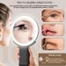Holiday Gift Handheld LED Double-Sided Magnifying Beauty Salon Desktop Makeup Mirror_maomaolike.com