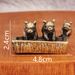 Brass Crafts Pig Slot Three Little Pigs Small Study Office Business Souvenirs Three-Dimensional Hand-Made Copper Ornaments_maomaolike.com