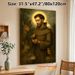 Saint Francis With Wildlife Painting Poster, Classic Oil Painting Style Poster, Peaceful Spiritual Artwork Featuring Saint Surrounded By Gentle Forest_maomaolike.com