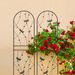 2 Pack Metal Garden Trellis 71" X 19.7" Rustproof Trellis For Climbing Plants Outdoor Flower Support Dragonfly Deco Black_maomaolike.com