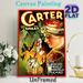 Vintage Magician Carter The Great Painting Poster, Vibrant Retro Fantasy Poster, Nostalgic Mystical Design With Whimsical Sprites, Ideal For Home Wall_maomaolike.com