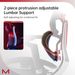 Computer Desk Gaming Chair With 2-Piece Protrusion Adjustable Lumbar Support Trackmaster 6D Armrest Height Adjustable With 2D Leather Headrest 136° Tilt For Office And Gaming_maomaolike.com