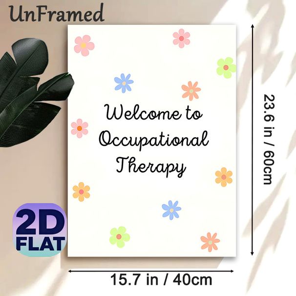 Occupational Therapy Welcome Painting Poster, Soft Pastel Floral Decor Poster, Warm Welcome Signage Ideal For Occupational Therapy Rooms_maomaolike.com