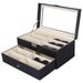 Unisex PU leather 12 pairs of double-layer glasses box sunglasses Sunglasses storage display packaging box_maomaolike.com