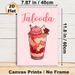 Falooda Themed Painting Poster, Soft Pink Cartoon Style Layered Falooda Drink Poster, Vibrant Cute Design Ideal For Dining Room And Kitchen Decor_maomaolike.com