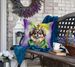 Tibetan Spaniel King Of Mardi Gras Throw Pillow Machine Washable, Indoor Outdoor Decorative Pillow For Couch, Bed Or Patio, 18Hx18W_maomaolike.com