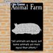 Animal Farm Themed Painting Poster, Monochrome Text-formed Pig Silhouette Poster, Iconic Literary Quote Design, Ideal For Home Study And Living Room_maomaolike.com