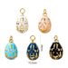 1 Piece Brass Easter Day Charms For Jewelry Making Faberge Egg Flower Vine Enamel Clear Cubic Zirconia Pendant DIY 28mm_maomaolike.com