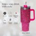 40oz Rhinestone Tumbler Stainless Steel Straw Women Cup Shiny Diamond Travel Car Thermoses Coffee Mug Water Bottle_maomaolike.com