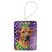 Rhodesian Ridgeback King Of Mardi Gras Porcelain Ornament Christmas Tree Hanging Decorations For Home Christmas Holiday, Rectangle, Gift, Multicolor_maomaolike.com