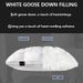 Soft Pillows Queen Size For Sleeping, Support Bed Pillows,Goose Down Filled Pillow For Bed, Home,Luxury Hotel Pillows For Side, Back And Stomach Sleepers, Pack Of 1_maomaolike.com
