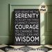 Serenity Prayer Painting Poster, Minimalist Black & White Typography Poster, Inspirational Text To Foster Inner Peace, Suitable For Living Room, Study_maomaolike.com