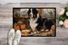 Bernese Mountain Dog Fall Kitchen Pumpkins Doormat Front Door Mat Indoor Outdoor Rugs For Entryway, Non Slip Washable Low Pile, 24H X 36W_maomaolike.com