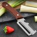 Wood Handle 2-in-1 Stainless Steel Peeler With Wide Blade, Labor Saving Vegetable Peeler Built-in Bottle Opener Kitchen Gadget
_maomaolike.com