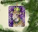 Greyhound King Of Mardi Gras Porcelain Ornament Christmas Tree Hanging Decorations For Home Christmas Holiday, Rectangle, Gift, Multicolor_maomaolike.com